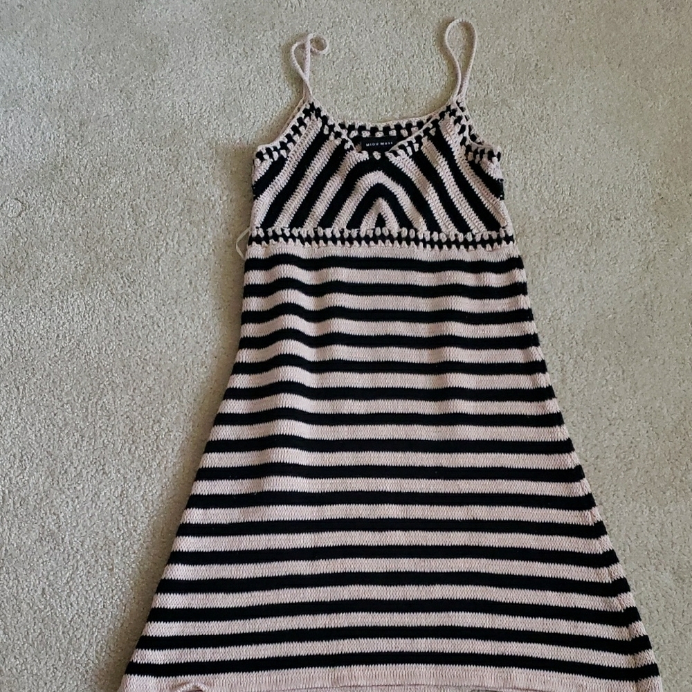 Striped Black and White Kids Dress